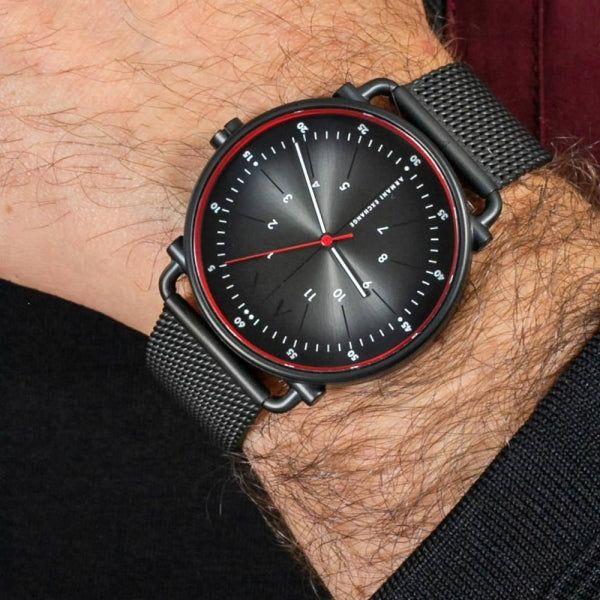 Refined Gentlemen's Quartz Watch - Model AX2902, Black