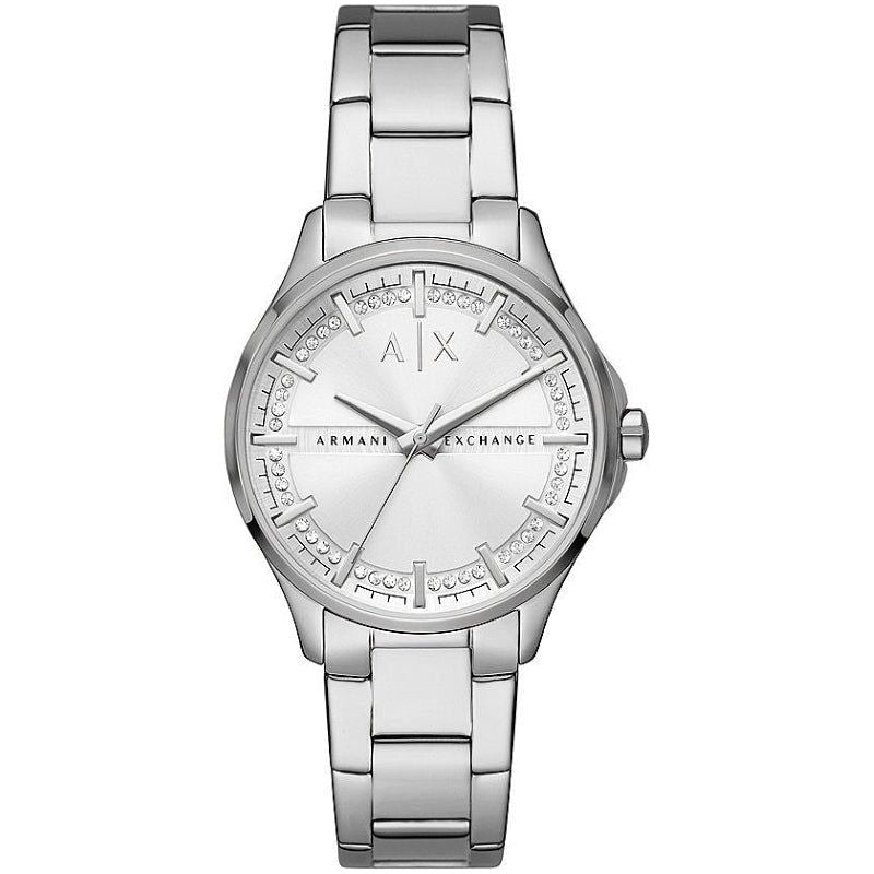Sophisticated Timepiece: Men's Stainless Steel Watch Mod. AX5256 in Silver