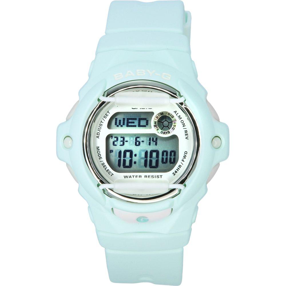 Pastel Green Resin Strap Replacement for Digital Women's Watch with Telememo Memory and Countdown Timer