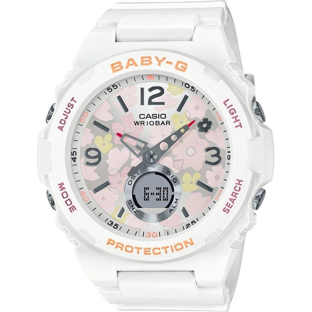 Casio Baby-G BG-1234 Floral Glow Women's Analog Digital Watch in Pink