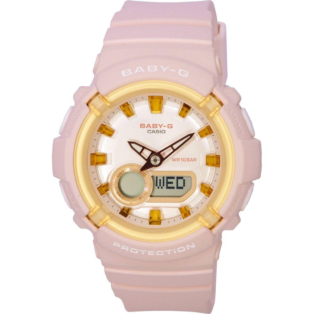Casio Baby-G BG-1234 Women's Analog Digital Watch - Pink Dial and Resin Strap