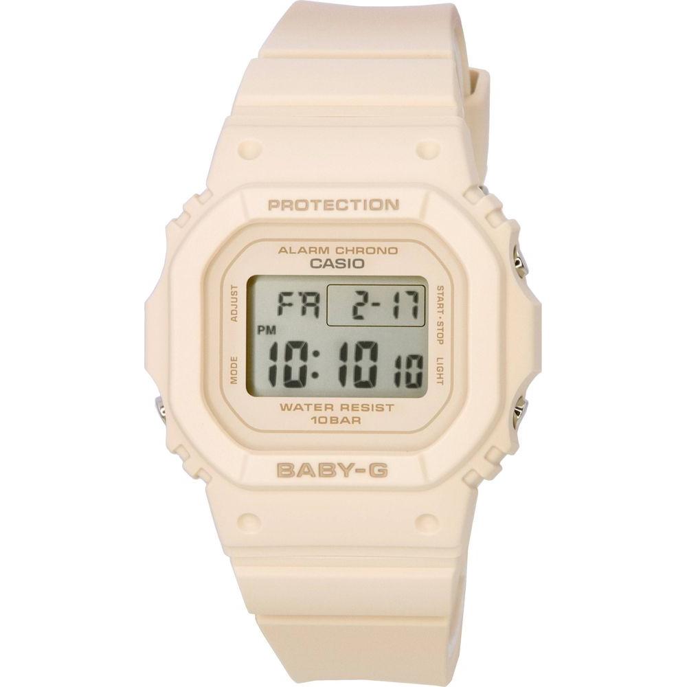 Elegant Timepiece for Women: Beige Pink Resin Digital Watch, Model XYZ123,