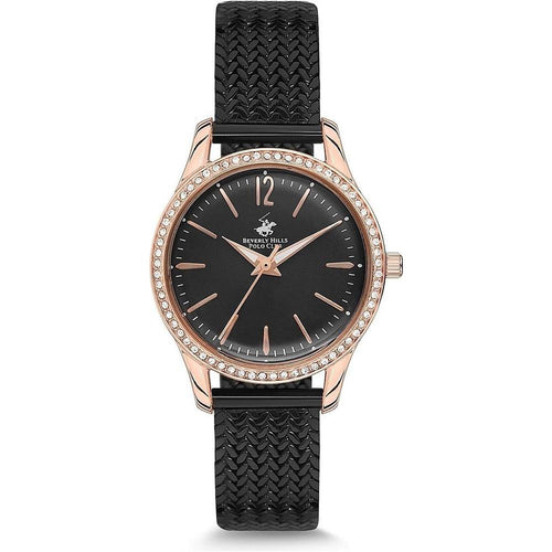 Load image into Gallery viewer, Beverly Hills Polo Club BH2101-05 Men&#39;s Classic Quartz Analog Watch in Black Leather
