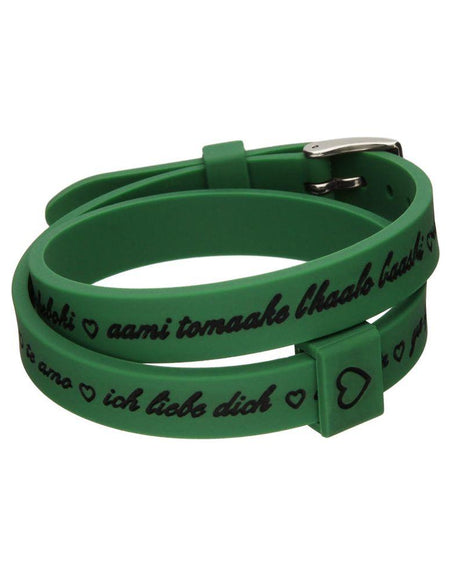 Il MEZZOMETRO Mod. I LOVE YOU SILVER - Bracciale in silicone/silicone bracelet-0