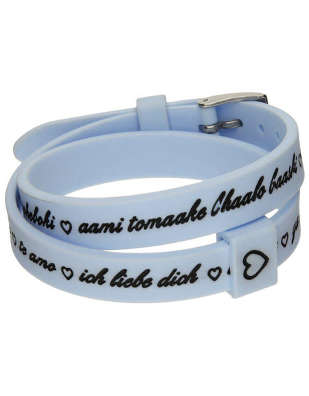 Il MEZZOMETRO Mod. I LOVE YOU SILVER - Bracciale in silicone/silicone bracelet-0