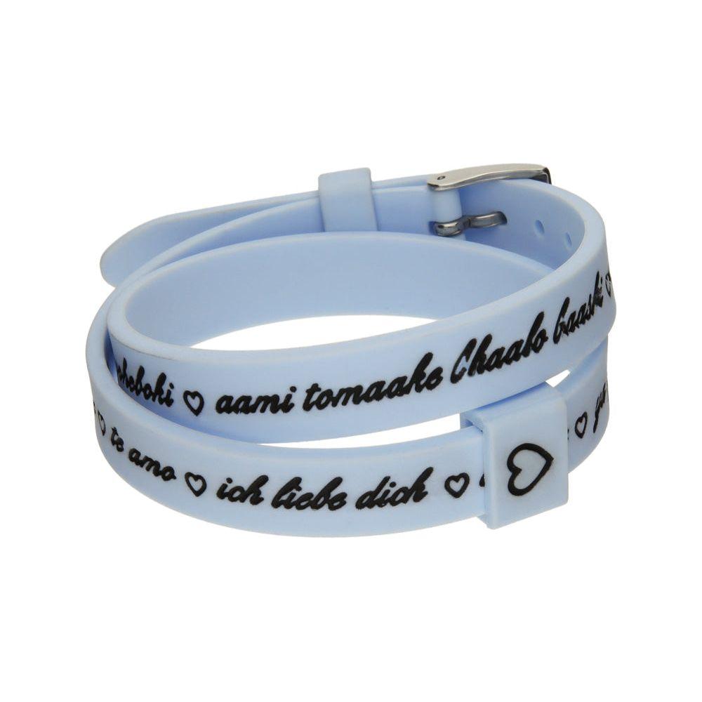 Il MEZZOMETRO Mod. I LOVE YOU SILVER - Bracciale in silicone/silicone bracelet-0