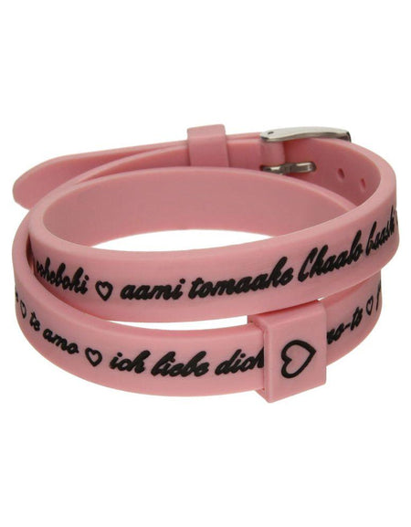 Il MEZZOMETRO Mod. I LOVE YOU SILVER - Bracciale in silicone/silicone bracelet-0