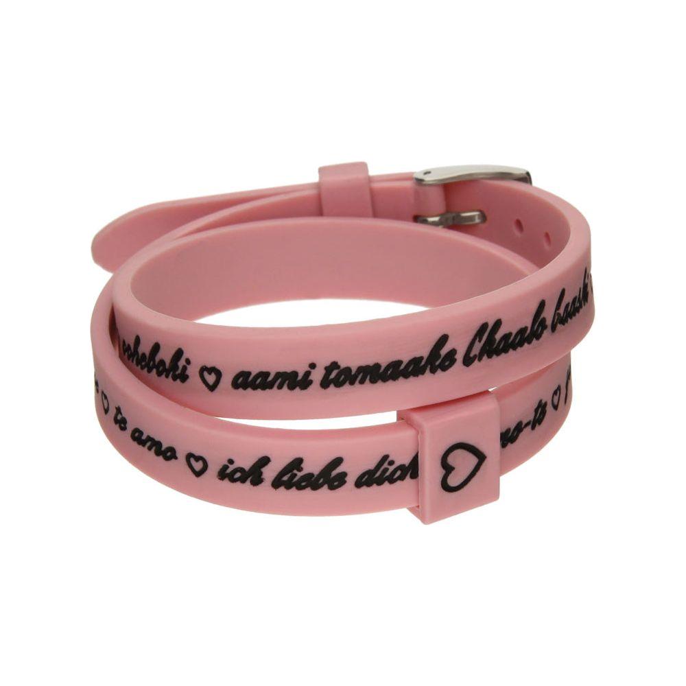 Il MEZZOMETRO Mod. I LOVE YOU SILVER - Bracciale in silicone/silicone bracelet-0