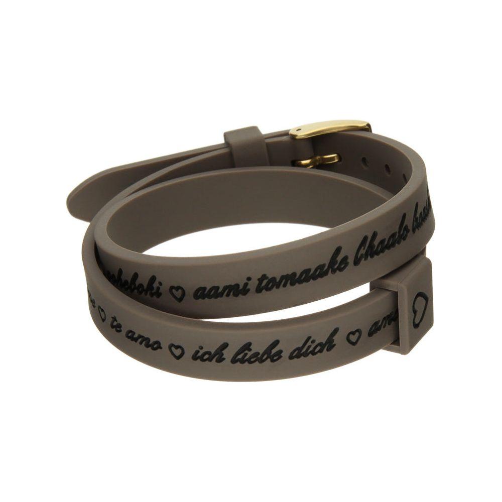 Il MEZZOMETRO Mod. I LOVE YOU GOLD - Bracciale in silicone/silicone bracelet-0