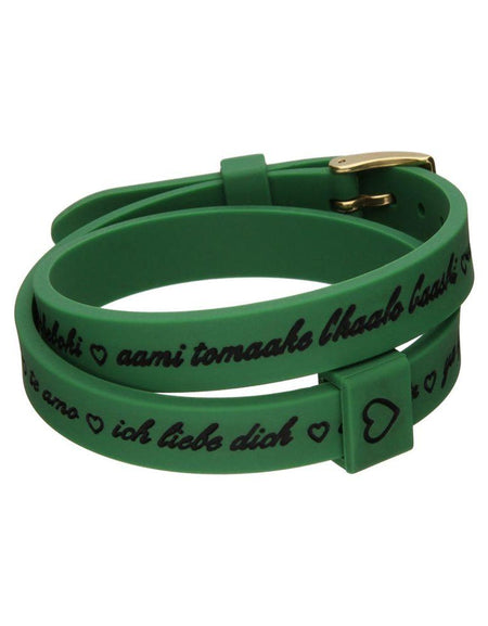 Il MEZZOMETRO Mod. I LOVE YOU GOLD - Bracciale in silicone/silicone bracelet-0