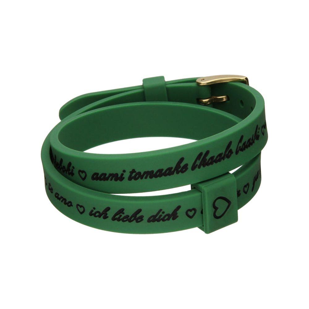 Il MEZZOMETRO Mod. I LOVE YOU GOLD - Bracciale in silicone/silicone bracelet-0