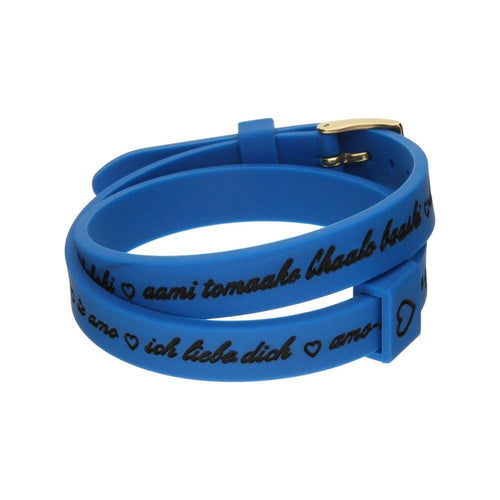 Load image into Gallery viewer, Il MEZZOMETRO Mod. I LOVE YOU GOLD - Bracciale in silicone/silicone bracelet-0
