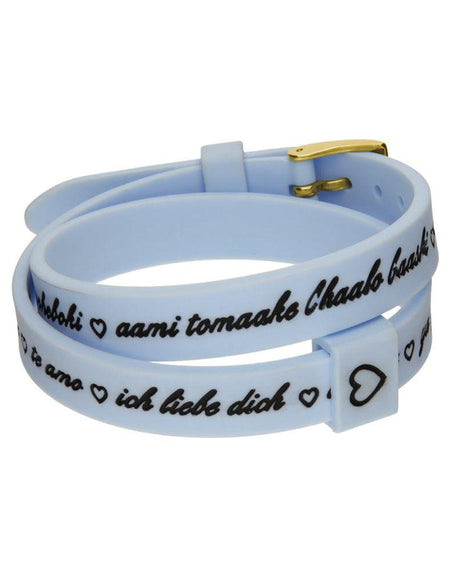 Il MEZZOMETRO Mod. I LOVE YOU GOLD - Bracciale in silicone/silicone bracelet-0