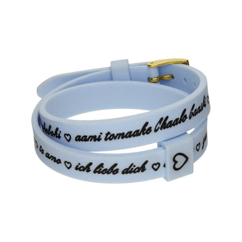 Load image into Gallery viewer, Il MEZZOMETRO Mod. I LOVE YOU GOLD - Bracciale in silicone/silicone bracelet-0
