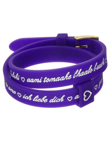 Il MEZZOMETRO Mod. I LOVE YOU GOLD - Bracciale in silicone/silicone bracelet-0