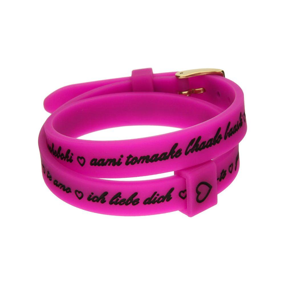 Il MEZZOMETRO Mod. I LOVE YOU GOLD - Bracciale in silicone/silicone bracelet-0