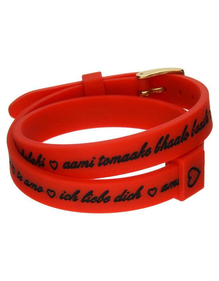 Il MEZZOMETRO Mod. I LOVE YOU GOLD - Bracciale in silicone/silicone bracelet-0