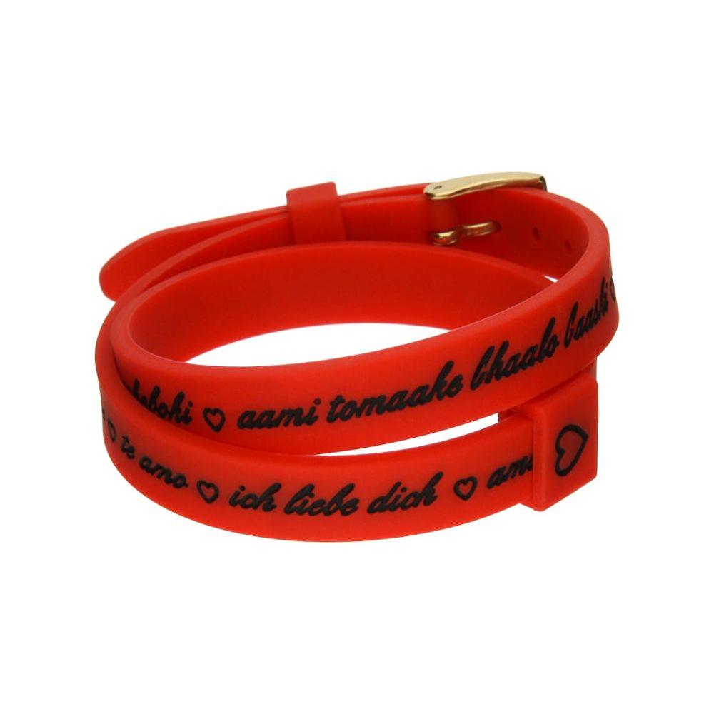 Il MEZZOMETRO Mod. I LOVE YOU GOLD - Bracciale in silicone/silicone bracelet-0