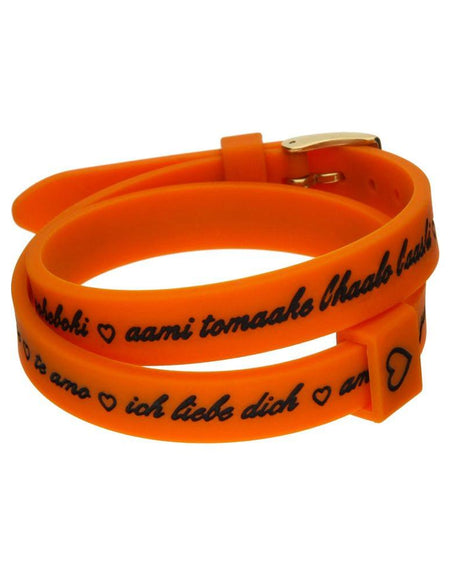 Il MEZZOMETRO Mod. I LOVE YOU GOLD - Bracciale in silicone/silicone bracelet-0