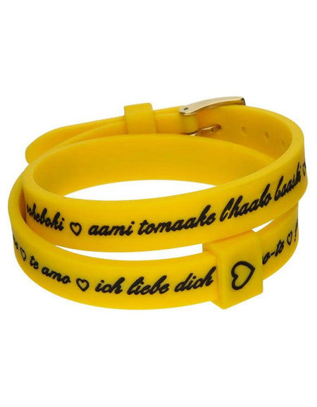 Il MEZZOMETRO Mod. I LOVE YOU GOLD - Bracciale in silicone/silicone bracelet-0