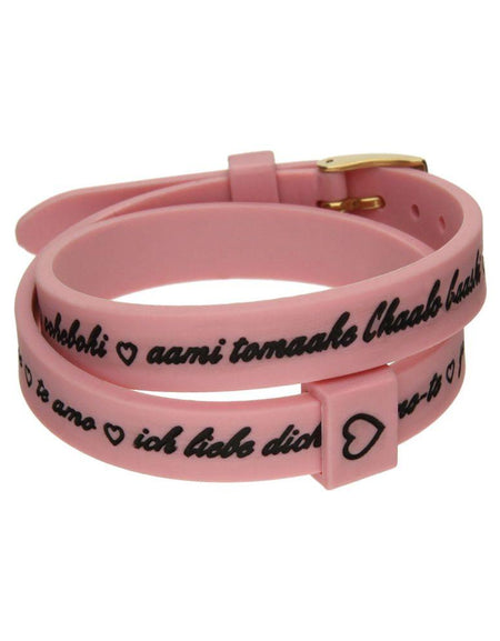 Il MEZZOMETRO Mod. I LOVE YOU GOLD - Bracciale in silicone/silicone bracelet-0