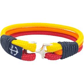 Red, Orange, & Yellow Nautical Bracelet-0