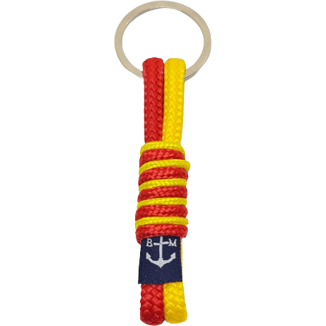 Load image into Gallery viewer, Red, Orange, and Yellow Nautical Bracelet and Keychain-1
