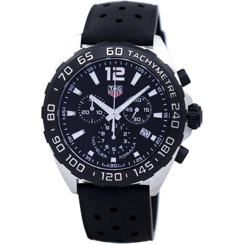 Load image into Gallery viewer, TAG Heuer Formula 1 Chronograph Tachymeter Quartz CAZ1010.FT8024 Men&#39;s Watch - Black Dial, Stainless Steel Case, Rubber Strap
