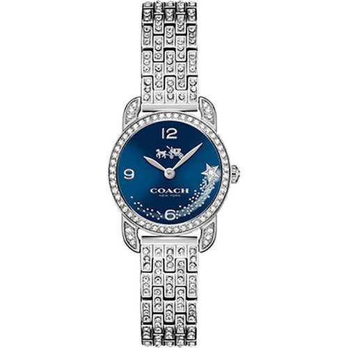 Load image into Gallery viewer, Delancey Women&#39;s Blue Dial Crystal Accents Quartz Watch - Model DBCA-001, Stainless Steel
