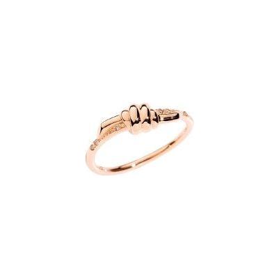 "Golden Elegance: DODO 9kt Gold Knot Ring - Mod. DAB9003KNOT0DBR9R54"