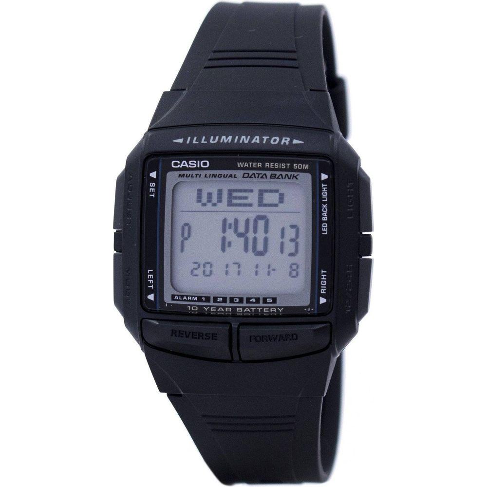 Casio Multi-Lingual Databank Dual Time Digital Watch for Men - Model DWD-5600: The Multilingual Timekeeping Marvel in Black Resin