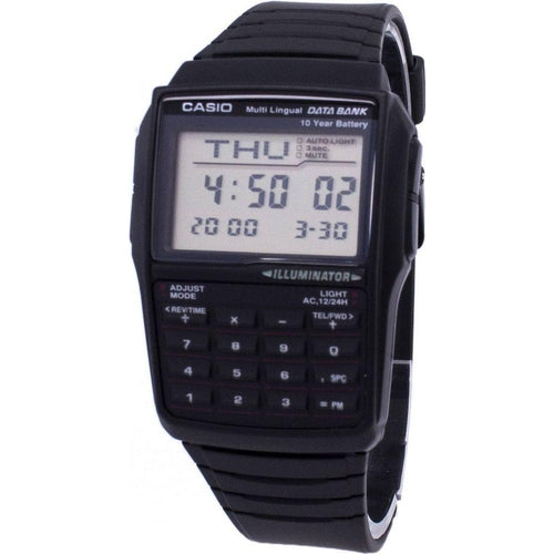 Load image into Gallery viewer, Casio Multi-Lingual Data Bank 5 Alarm Watch - Unisex, Resin Band, Model DW-290, Black
