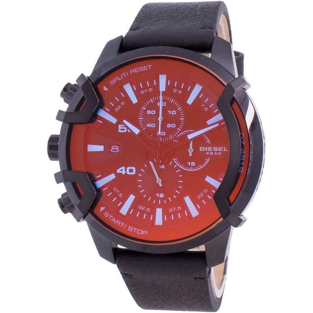 Diesel Leather Watch for Men's Ultimate Griffed Chronograph Watch