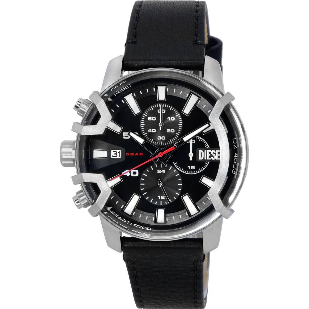 Diesel Griffed Chronograph Men's Stainless Steel Watch DZ4523 - Sleek Black Dial