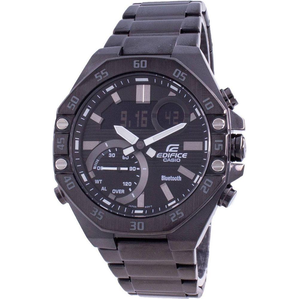 Casio LinkMaster World Time Quartz Men's Watch - Model XYZ123, Black Stainless Steel