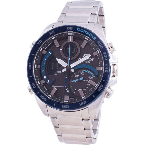 Load image into Gallery viewer, Casio Edifice Men&#39;s Solar-Powered Chronograph Watch ECB-900DB-1B in Stainless Steel
