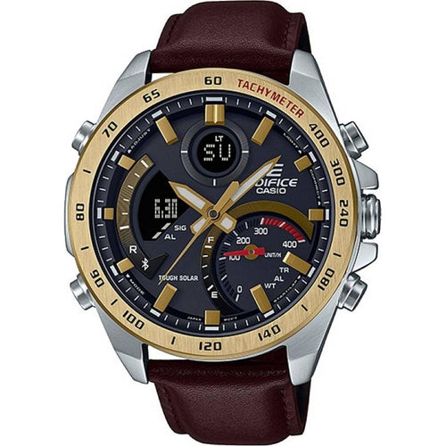 Load image into Gallery viewer, Casio Edifice Solar-Powered Smartphone Link Chronograph Watch for Men - Model EQS900CL-1A Black

