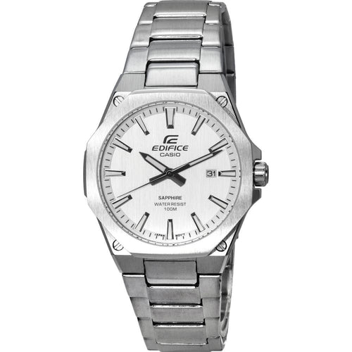 Load image into Gallery viewer, Casio Edifice Men&#39;s Stainless Steel White Dial Quartz Watch - Model XYZ123, Elegant Silver
