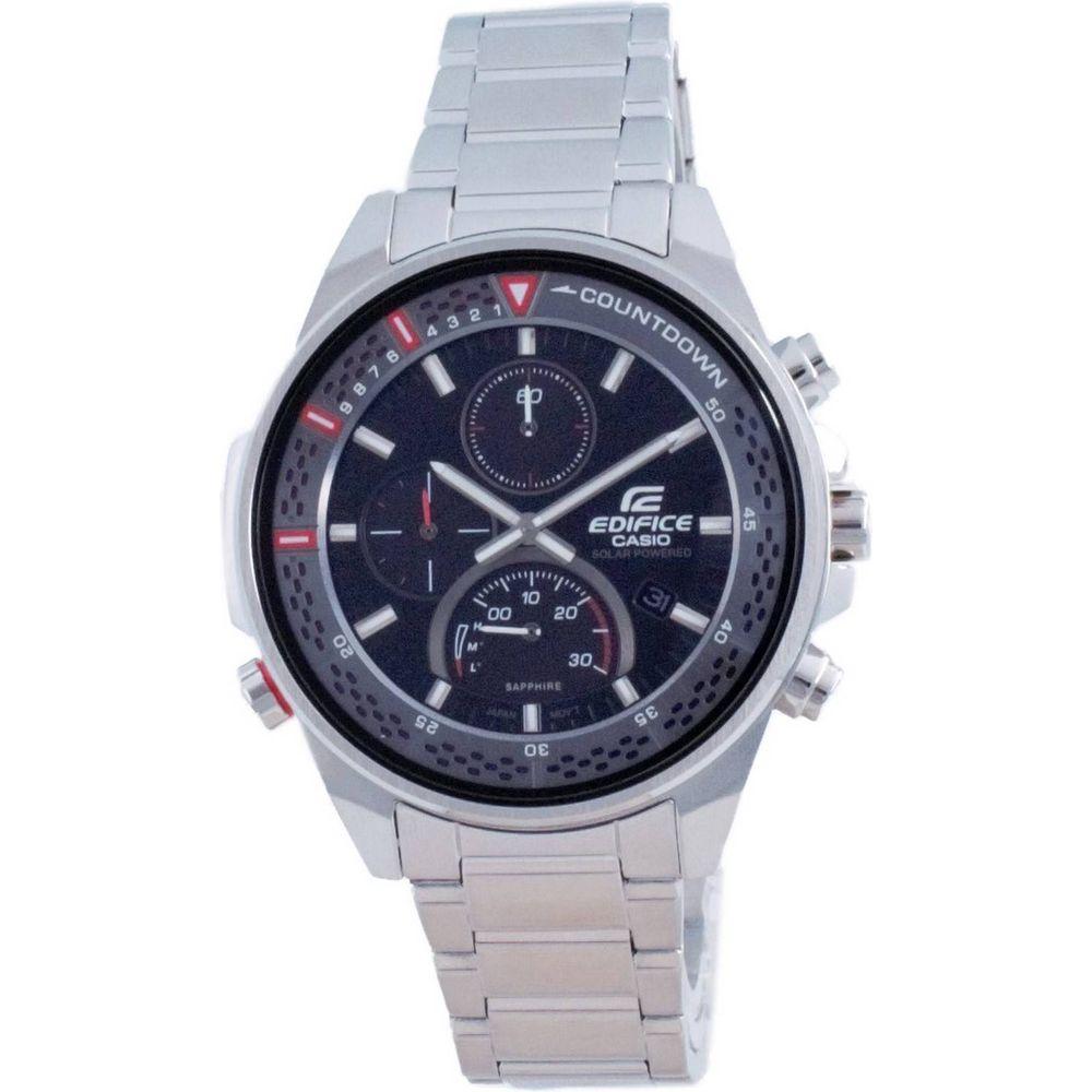 Casio Solar Chronograph Men's Watch: Model XYZ123 in Stainless Steel