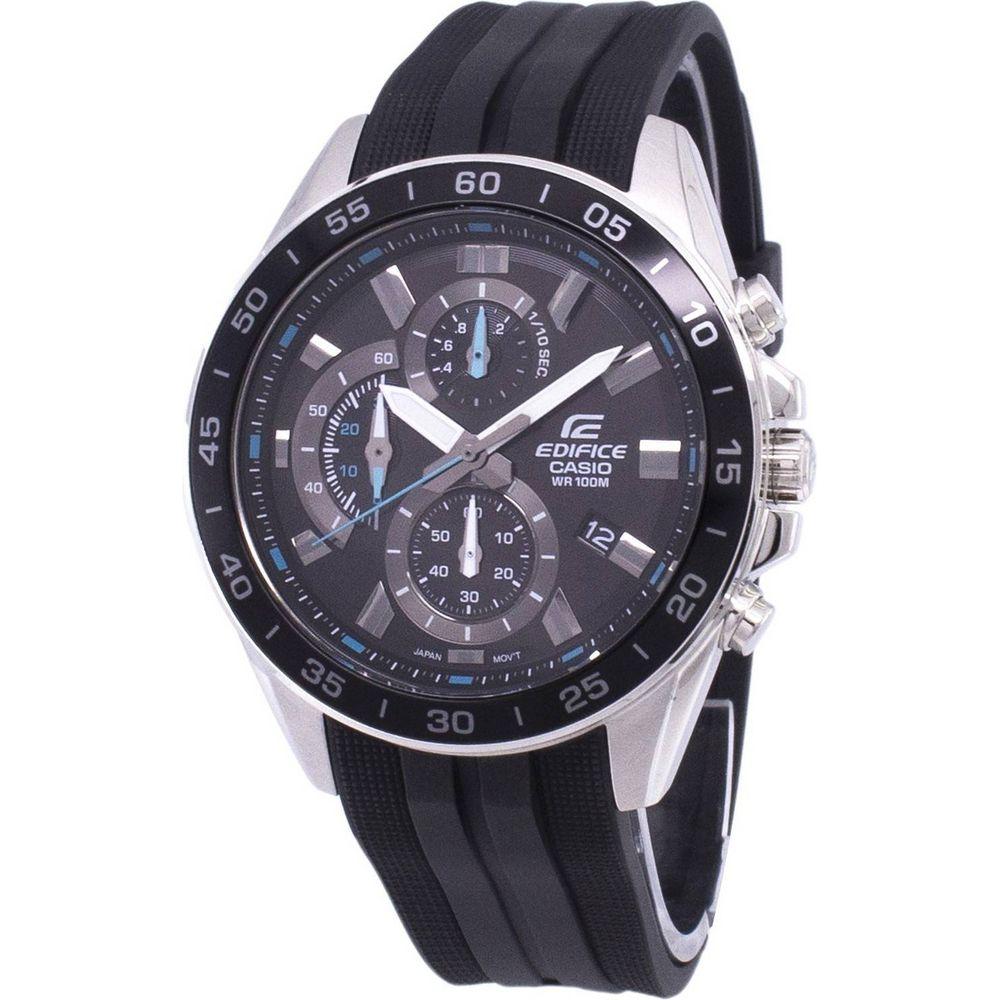 Casio Edifice Retrograde Chronograph Quartz Men's Watch - Model XYZ1234 - Silver/Black