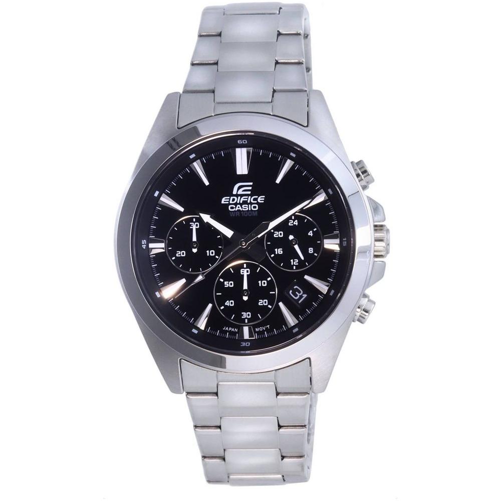 Casio Men's Steel Chronograph Quartz Watch - Model XYZ123, Sleek Stainless Steel, Black Dial