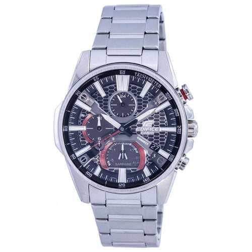 Load image into Gallery viewer, Solar Link Men&#39;s Stainless Steel Analog Watch EQB-1200D-1A in Black
