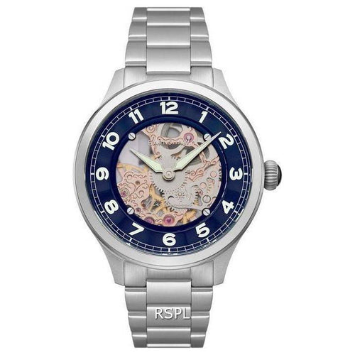 Load image into Gallery viewer, Thomas Earnshaw Baron Blue Skeleton Dial Mechanical ES-8189-22 Men&#39;s Watch
