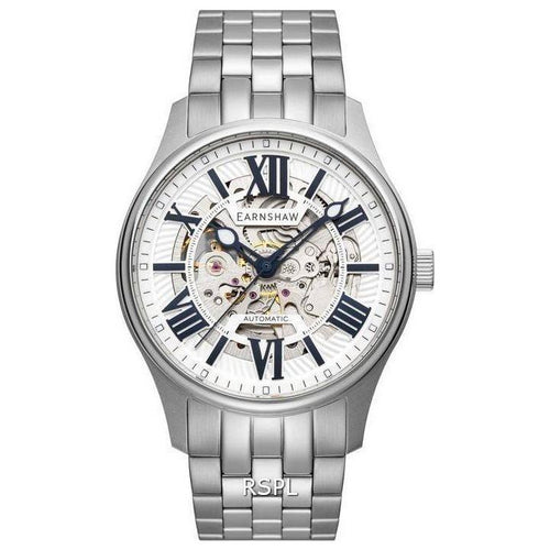Load image into Gallery viewer, Thomas Earnshaw Simpson Dover White Skeleton Dial Automatic ES-8240-11 Men&#39;s Watch
