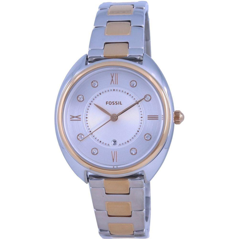 Fossil Gabby ES5072 Women's Two Tone Stainless Steel Quartz Watch - White Dial