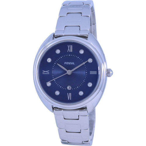 Load image into Gallery viewer, Fossil Gabby ES5087 Women&#39;s Blue Dial Stainless Steel Quartz Watch
