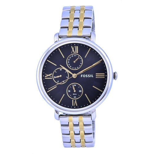 Load image into Gallery viewer, Fossil Jacqueline ES5143 Two Tone Stainless Steel Black Dial Women&#39;s Quartz Watch
