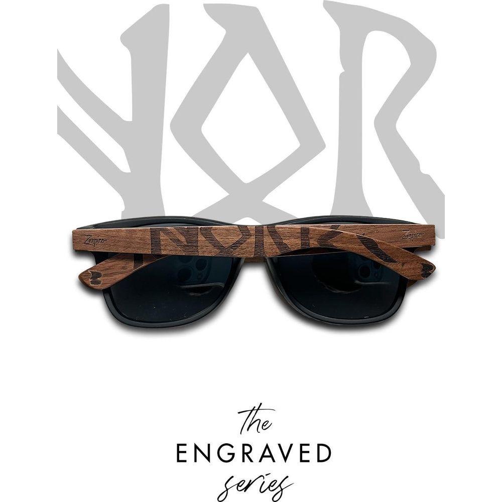 Eyewood | Engraved wooden sunglasses - Viking Runes - Norway