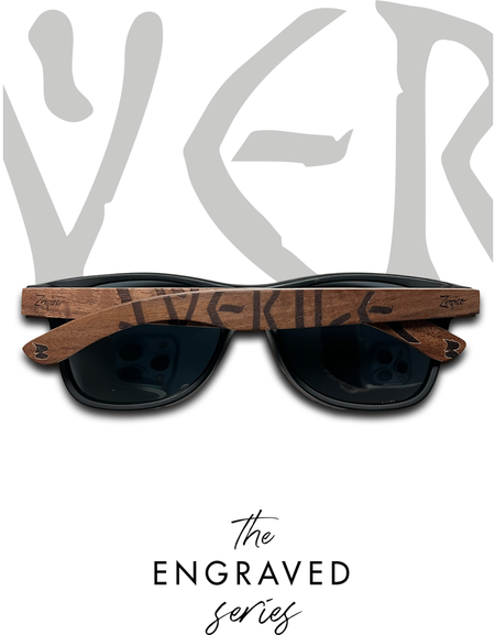 Eyewood | Engraved wooden sunglasses - Viking Runes - Sweden