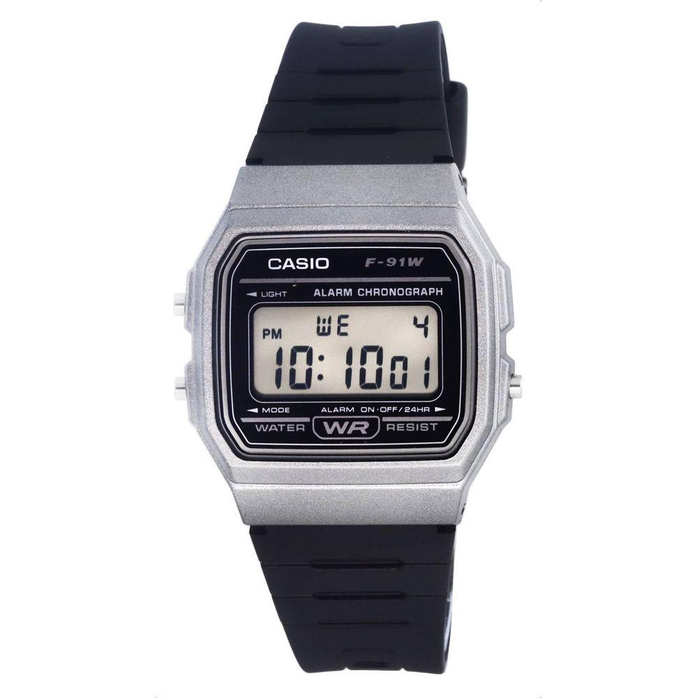 Casio Men's Digital Black Dial Quartz Watch with LED Light and Alarm - Model XYZ123, Black